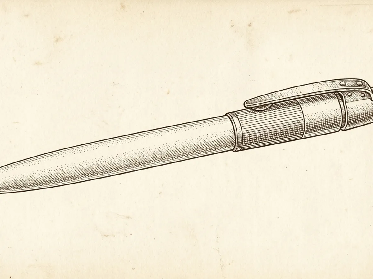 Close detail of a lightweight plastic fountain pen showing the smooth barrel, snap cap, and integrated clip in an all-black finish