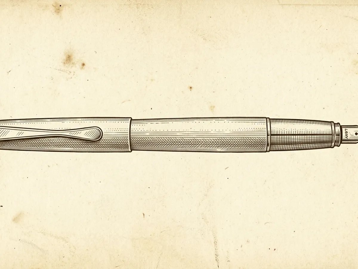 A sleek metal-bodied Lamy Studio fountain pen shown in full profile with its propeller clip visible.
